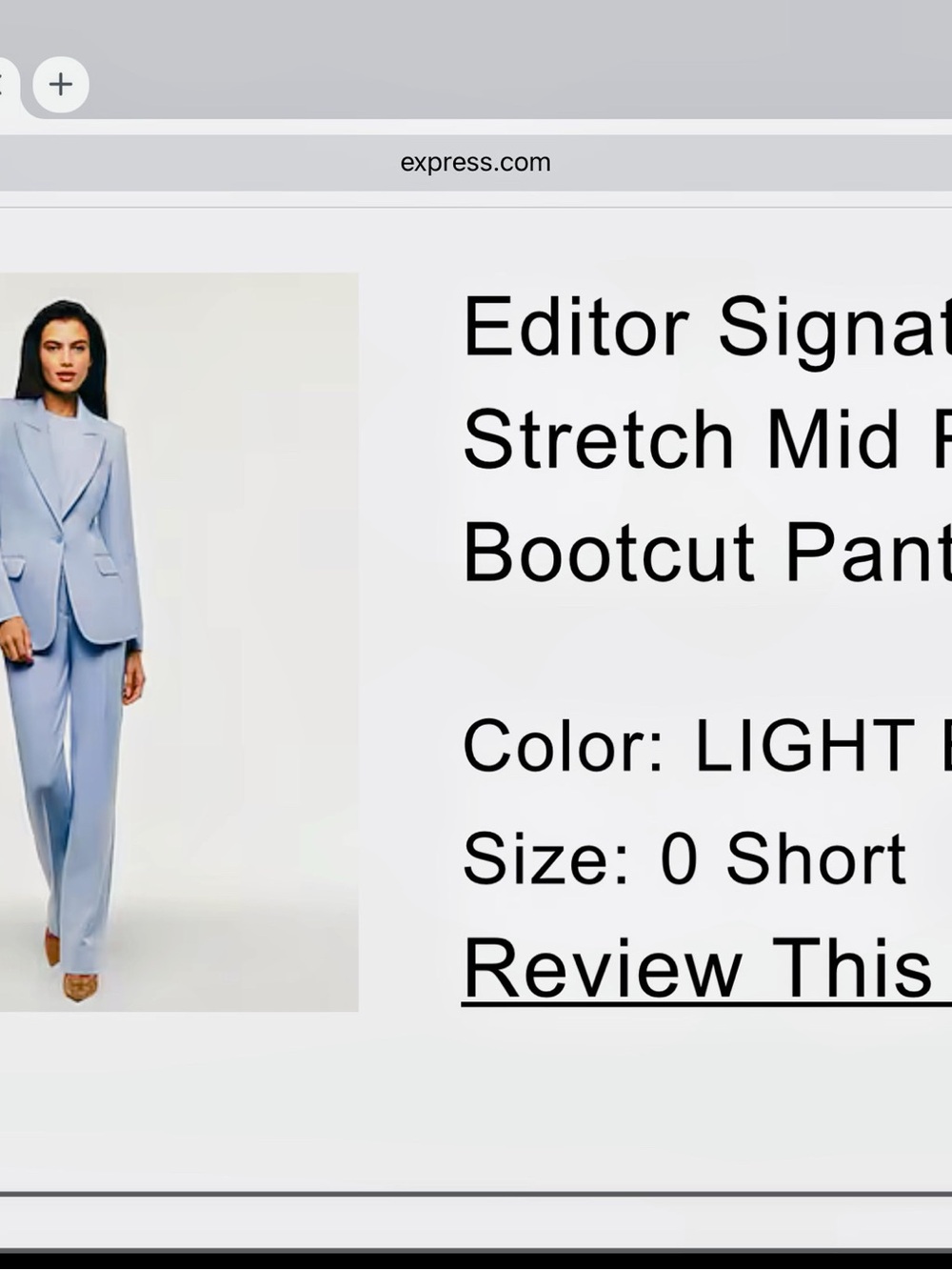 Express Light Blue Bootcut Dress Pants